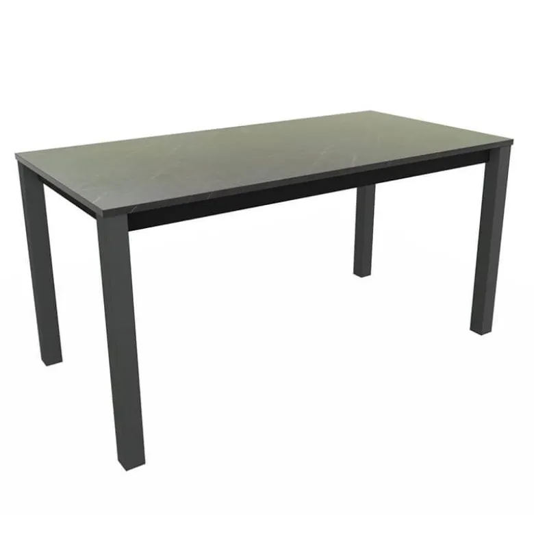 Verona Table snack rectangulaire belge en stratifié et pieds métal