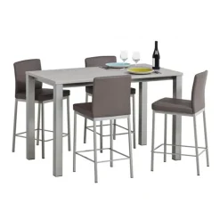 Verona Table snack rectangulaire belge en stratifié et pieds métal
