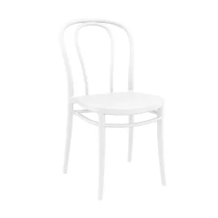 Victor Chaise de jardin bistrot empilable en polypropylène