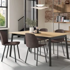 Victoria Table avec allonge et pieds en métal