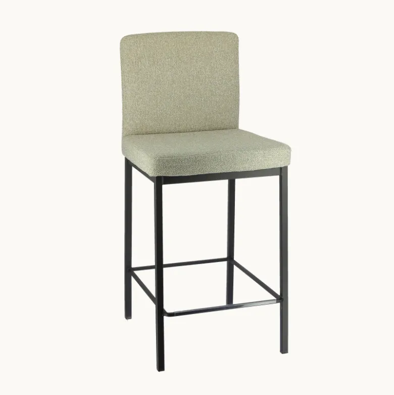 Villa Tabouret snack tissu avec pieds en métal