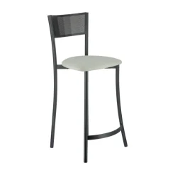 Wasabi Carrier® Tabouret haut assise en tissu et structure en métal fabrication française
