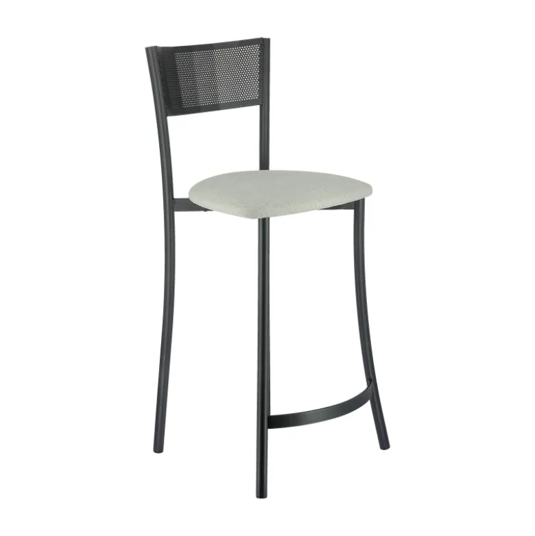 Wasabi Carrier® Tabouret haut assise en tissu et structure en métal fabrication française