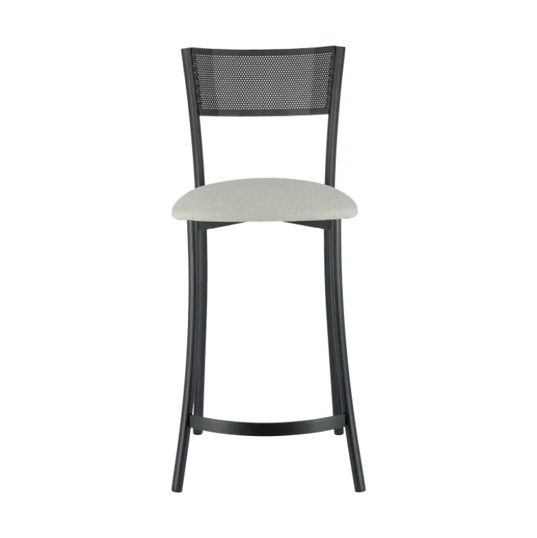 Wasabi Carrier® Tabouret haut assise en tissu et structure en métal fabrication française