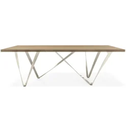 Wave Table design rectangulaire avec pied en métal