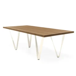 Wave Table design rectangulaire avec pied en métal
