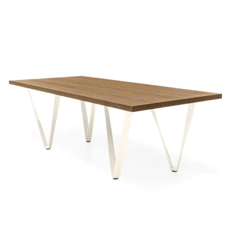 Wave Table design rectangulaire avec pied en métal