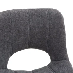 WilliamTabouret cosy en tissu avec pieds en métal noir