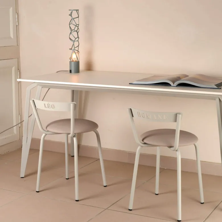 Xoxo Carrier® Chaise pour enfant française en métal avec assise rembourrée