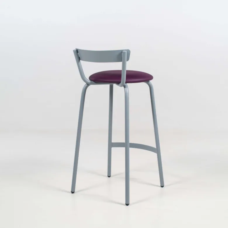 Xoxo Carrier® Tabouret snack fabriqué en France structure en métal et assise rembourrée