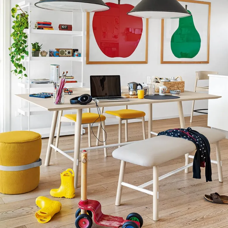 Yo Connubia® Table rectangulaire scandinave en bois massif