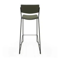 Zoom Tabouret de bar moderne en simili avec pieds traîneau